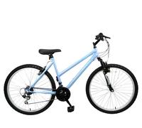 Velvet 21 Speed Girls Kids Front Suspension MTB 24" Wheel 13" Frame Blue Age 8+