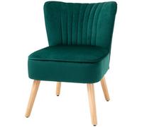 Velvet Accent Chair Occasional Tub Chair For Living Room Green