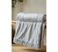 Catherine Lansfield Velvet & Faux Fur Throw
