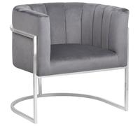 Beliani Armchair LARVIK Velvet Grey, Grey