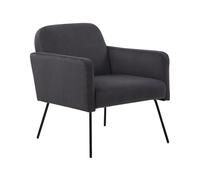Velvet Armchair Grey NARKEN