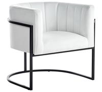 Armchair LARVIK II Velvet White