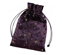 Velvet Astrology Bag Drawstring Astrology Pouch, Soft Multifunctional Storage Pouch for Tarot Cards, Oracle Cards, Runes, Jewellery, Black Astrology Drawstring Bag for Christmas Gift