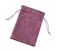 Velvet Astrology Drawstring Pouch - een Pattern Portable Astrology Card Holder, Soft Storage Bag for Tarot Accessories, Jewelry, Crystals, Earrings, Oracle Decks, Gem Stones
