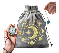 Velvet Bag, Vintage Storage Bag with Runes | For Dice, for Games Cards Parties Prizes Class Tarot Fans Women Men Boys