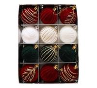 Velvet Balls - Sweet Tree Decorations Festive Elegant Sphere Shiny Decorative Accent Hanging Decoration | Velvet Balls Enhancing Pig of the Jar