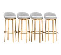 Velvet Bar Stools Set of 3, 29.5" Swivel Kitchen Counter Chairs with Backrest & Metal Legs, Black High Stools for Home Kitchen/Breakfast Island