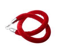 Velvet Barrier Rope,Rope Queue Barrier Belt, Black Blue Red Velvet Ropes for Stanchions Poles Hanging, Safety Barriers Crowd Control Obstacle Rope for Kids Party Red Carpets Restaurant (B 1.45m/4.8ft)