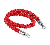 Velvet Barrier Rope,Rope Queue Barrier Belt, Braided Hemp Rope Barrier, Crowd Control Stanchion Ropes Black Grey Red Blue, Front Lobby Party Entrance Obstacle Queue Line Divider (D 2m (6.5 feet))