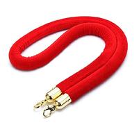Velvet barrier rope,Rope queue barrier belt, Velvet Rope Stanchions Rope Barrier, Bright Obstacle Rope 1m Long Hanging VIP Rope Cord with Double End Hooks, for Movie Theaters Lobbies Doorway Crowd Con