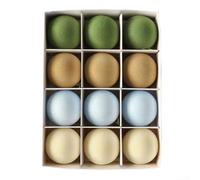 Velvet Baubles Set for Christmas Tree, Fireplace, and Wreath, Designed to Bring Elegant and Cozy For Festive Vibe to Home Decoration (e)