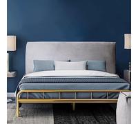 Velvet Bed Headboard Cover Slipcover, Bed Head Cover Double Single King Size Small Double Head Board Cover, Dustproof All-inclusive Elastic Bed Board Protection Cover for Bedroom Decor(150cm,Silver Co