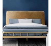 Velvet Bed Headboard Cover Slipcover, Bed Head Cover Double Single King Size Small Double Head Board Cover, Dustproof All-Inclusive Elastic Bed Board Protection Cover for Bedroom Decor(180cm,Brown)
