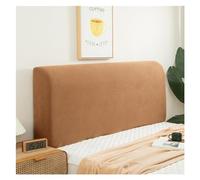 Velvet Bed Headboard Slipcover - Queen, Full, Twin, Cal King Size, Quilted Dustproof Protector, Elastic Decoration (Camel)
