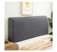 Velvet Bed Headboard Slipcover - Queen, Full, Twin, Cal King Size - Quilted, Dustproof Protector - Elastic Decoration (Color: Grau, Size: 1)
