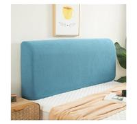 Velvet Bed Headboard Slipcover - Queen, Full, Twin, Cal King Size - Quilted, Dustproof Protector - Elastic Decoration (Light Blue)