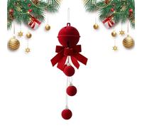 Velvet Bell 2025 - Unbreakable Christmas Decoration 40 cm | New Holiday Elements for Showcases & Shops | Tree & Party Pendant