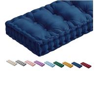 Velvet Bench Cushion for Bay Window Tufted Seat Pad 180x45x10cm Thick Soft Cushion for Dining Chairs Sofa Benches Indoor Use Blue Perfect for Home Decor