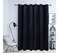 Velvet Blackout Curtain Black 290x245cm 100% Polyester Velvet with Metal Rings.