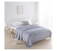 Velvet Blanket Coral For Sofa Air Throw Travel Light Thin Mechanical Wash Flannel Blankets Winter Soft Warm for Couch Sofa Bed Office(Light grey,70x100cm(28X39in))