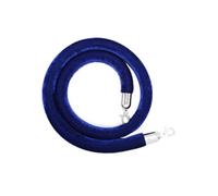 Velvet Blue Silver Button, Velvet Rope with Polished Gold Snap Hooks for Ball Top Stanchion Posts, 1.5M Thick Red Cord Barrier Ropes, for Post Stand Dividers in Crowd Control