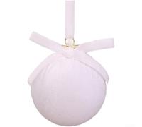 Velvet Bow Christmas Ball Ornaments 8cm Holiday Tree Decorations