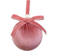 Velvet Bow Christmas Ball Ornaments 8cm Holiday Tree Decorations