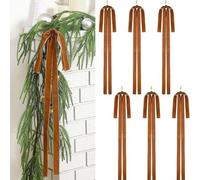 Velvet Bow Christmas Ornaments 12 Piece Set With Vintage Look, Designed For Trees And Wreaths, Crafted From Velvet Ribbon For Lasting Holiday Decorating(Dark Brown)