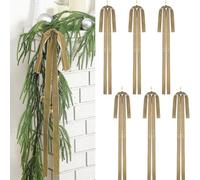 Velvet Bow Christmas Ornaments 12 Piece Set With Vintage Look, Designed For Trees And Wreaths, Crafted From Velvet Ribbon For Lasting Holiday Decorating(Khaki)