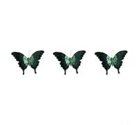 Velvet Bow Clips 3pcs Double Layer Design Soft Flocked Fabric Decorative Clips for Christmas Tree Seasonal Home Decor Gifts Wrapping 20x14cm Assorted Colours Secure Attachment(Green)