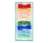 Velvet bow hair clips - Set of 8 Multicoloured one size