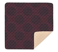 Velvet Burgundy Dots Large Sturdy Baby Play Mat for Indoor Outdoor Comfortable Infant Play Mat for Babies Infants Toddlers, 50'' x 50''
