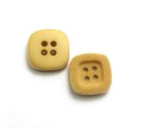Velvet Buttons,Clothes Button,Shirt buttons,Blazer buttons,Cloth Covered Buttons 10pcs 4 Holes Round Fabric Cloth Covered Buttons Velvet Buttons For Clothes Crafting Sewing Large Resin Buttons(Yellow,