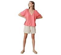 Velvet by Graham & Spencer Women's Callin Puff Sleeve Woven Linen Top Blouse, Rosebay, M