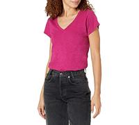 Velvet by Graham & Spencer Women's Jilian V Neck T Shirt, Zinnia, S