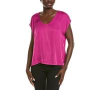 Velvet by Graham & Spencer Women's Kali Short Sleeve Scoop Neck Shirt, Raspberry, XL
