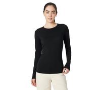 Velvet by Graham & Spencer Women's Long Gauzy Whisper Classics Longsleeve Tee, Black, Large