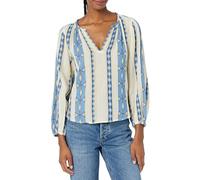 Velvet by Graham & Spencer Women's Nanni Jacquard Blouse, Blue, M
