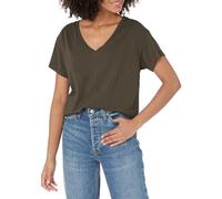 Velvet by Graham & Spencer Women's Venice Organic Jersey V-Neck Tee, Olive, M