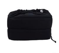 Velvet Camera Bag with Cushioned Interior, Shock-Proof Insert Case for DSLR and 2 Lenses, Soft Padded Lens Partition Organizer with Rain Cover, Black(Black)