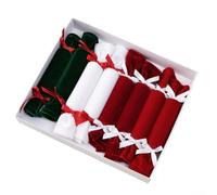 Velvet Candy Ornaments 8PCS Red Green Stripes Christmas Tree Decor Set | Fabric candy-shaped design pre-assembled easy setup 21x3x21cm box suitable for tree or table holiday use