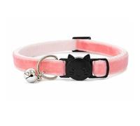 Velvet Cat Collars with Bell | Quick Safety Release Breakaway Buckle | Handmade in the UK | Available in Cat & Kitten Size | Salmon Red Velvet