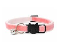 Velvet Cat Collars with Bell | Quick Safety Release Breakaway Buckle | Handmade in the UK | Available in Cat & Kitten Size | Salmon Red Velvet