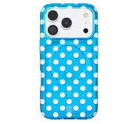 VELVET CAVIAR Case for iPhone 17 Pro | Compatible with MagSafe | 10ft Drop Tested | Protective Summer Cases | Blue Aquamarine Polka Dot