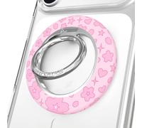 VELVET CAVIAR Compatible with MagSafe Phone Grip 2.0 | Cute Magnetic Ring Holder | Finger Loop Kickstand | Pop On Accessory for iPhone 17, 16, 15, 14, 13, 12 | Pink Cherry Blossom