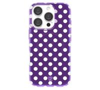 VELVET CAVIAR for iPhone 16 Pro Case - Compatible with MagSafe - 10ft Drop Tested - Halloween Phone Cases - Violet Glow Polka Dot