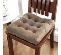 Velvet chair cushions, Machine Washable Square chair cushions, Suitable For Kitchen, Restaurant, Office And Dormitory,Brown,23 X 23 X 2.5 Inch