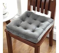Velvet chair cushions, Machine Washable Square chair cushions, Suitable For Kitchen, Restaurant, Office And Dormitory,Dark Grey,23 X 23 X 2.5 Inch