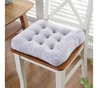 Velvet chair cushions, Machine Washable Square chair cushions, Suitable For Kitchen, Restaurant, Office And Dormitory,Light Grey,15 X 15 X 2.5 Inch