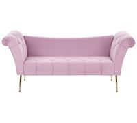 Velvet Chaise Lounge Light Violet NANTILLY